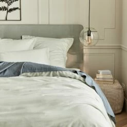 SATINE - Housse De Couette En Satin Lavé 260x240cm - Vert Opaline 7 SATINE - Housse De Couette En Satin Lavé 260x240cm - Vert Opaline -Doublures De Lit Soldes 2024 Housse de couette SATINE 27625903 A 2