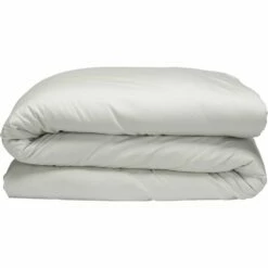 SATINE - Housse De Couette En Satin Lavé 260x240cm - Vert Opaline