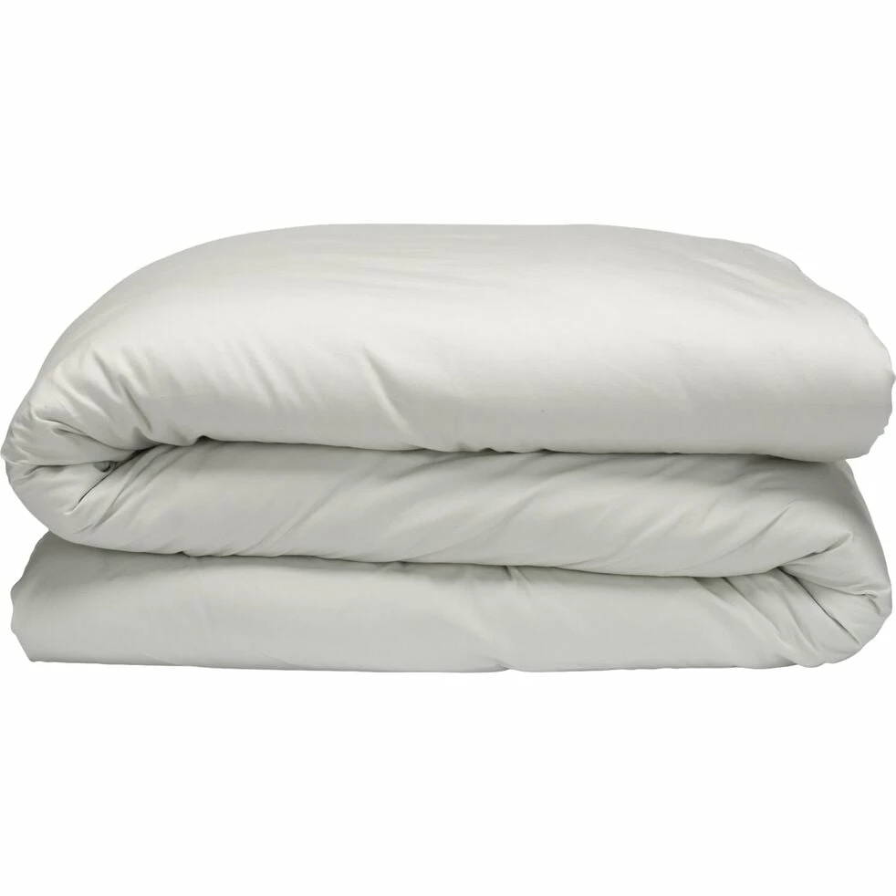 SATINE - Housse De Couette En Satin Lavé 260x240cm - Vert Opaline 3 SATINE - Housse De Couette En Satin Lavé 260x240cm - Vert Opaline