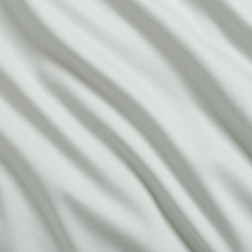 SATINE - Housse De Couette En Satin Lavé 260x240cm - Vert Opaline 4 SATINE - Housse De Couette En Satin Lavé 260x240cm - Vert Opaline – Image 2