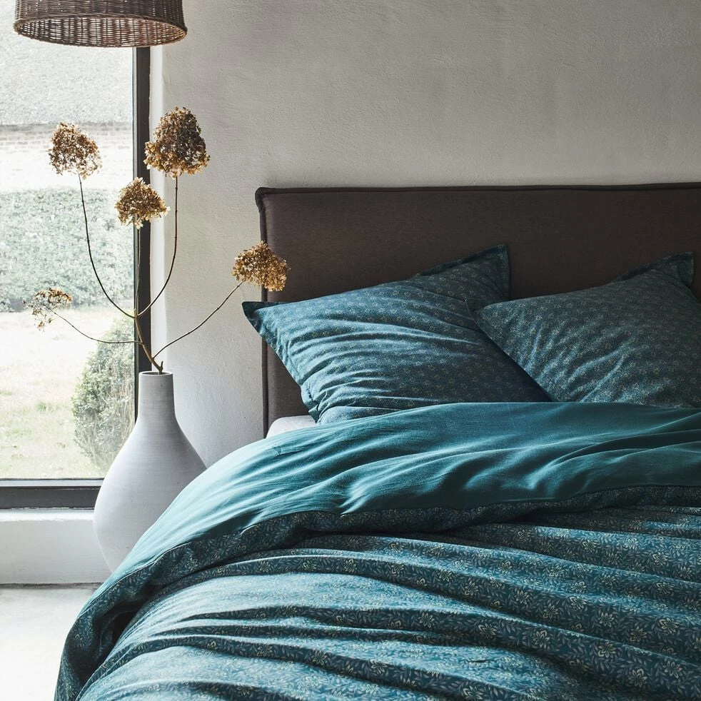 SOUN - Housse De Couette En Satin De Coton - Motifs Jasmin 240x220cm 7 SOUN - Housse De Couette En Satin De Coton - Motifs Jasmin 240x220cm – Image 5