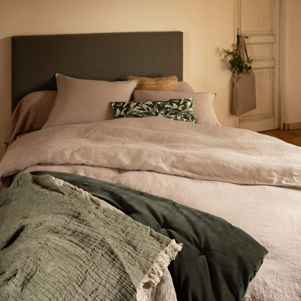 VENCE - Housse De Couette En Lin Lavé - Beige 240x220cm 5 VENCE - Housse De Couette En Lin Lavé - Beige 240x220cm – Image 3