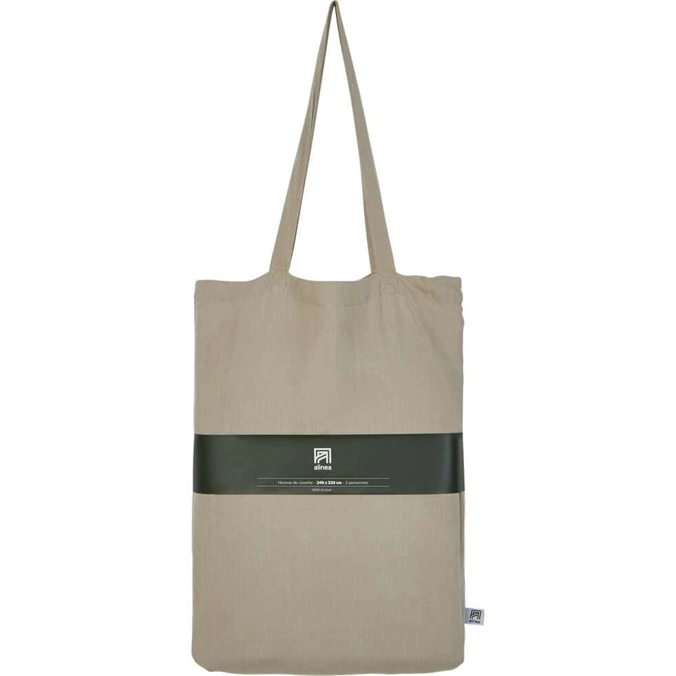 VENCE - Housse De Couette En Lin Lavé - Beige 240x220cm 4 VENCE - Housse De Couette En Lin Lavé - Beige 240x220cm – Image 2