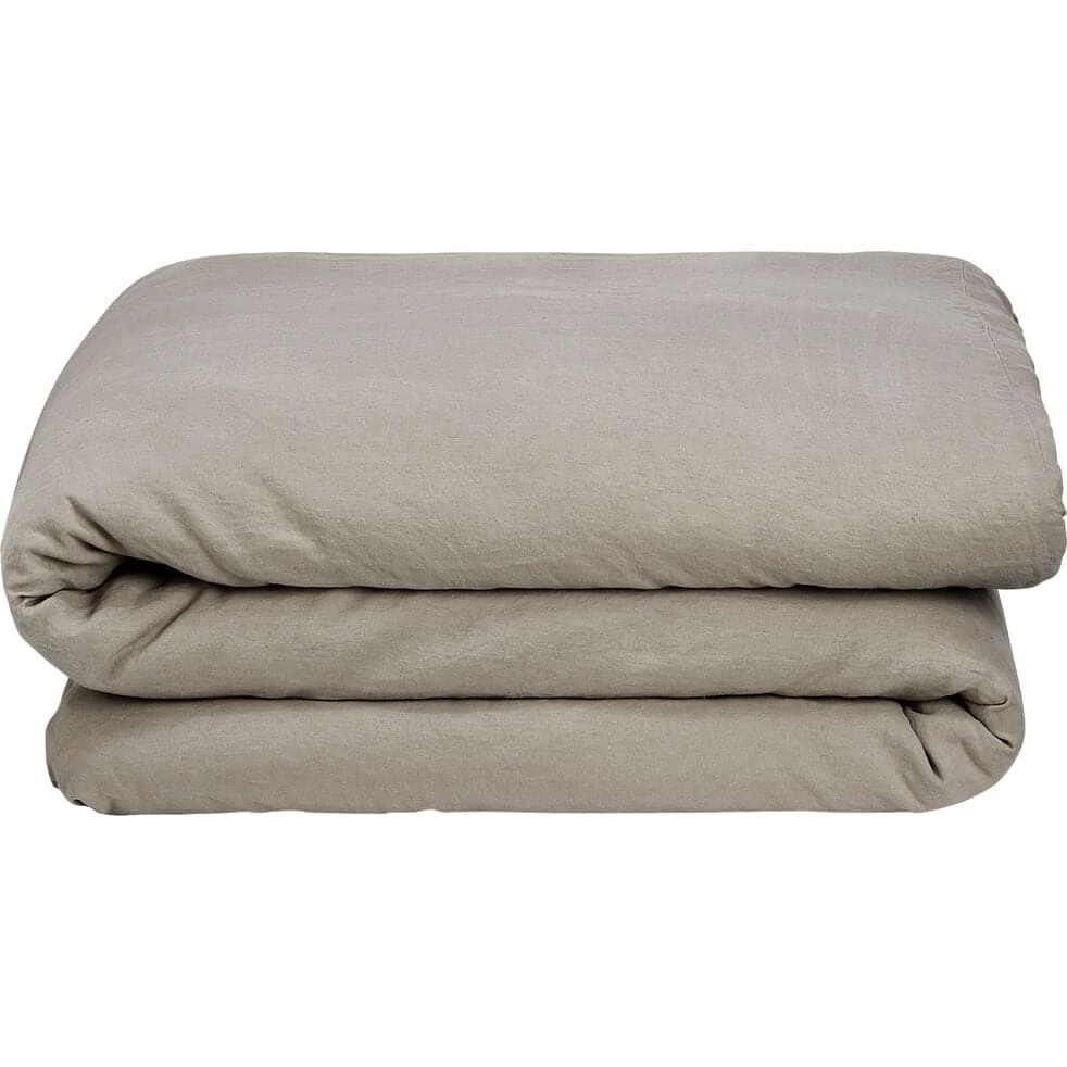 VENCE - Housse De Couette En Lin Lavé - Beige 240x220cm 3 VENCE - Housse De Couette En Lin Lavé - Beige 240x220cm