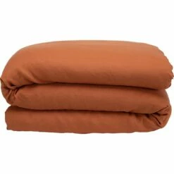 VENCE - Linge De Lit Uni En Lin Lavé - Brun Rustrel -Doublures De Lit Soldes 2024 Housse de couette VENCE 27363270 F 1