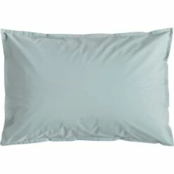 FLORE - Lot De 2 Taies D'oreiller En Percale De Coton - Bleu Calaluna 50x70cm