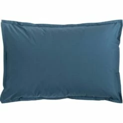 FLORE - Lot De 2 Taies D'oreiller En Percale De Coton - Bleu Figuerolles 50x70cm