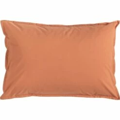 FLORE - Lot De 2 Taies D'oreiller En Percale De Coton - Brun Rustrel 50x70cm