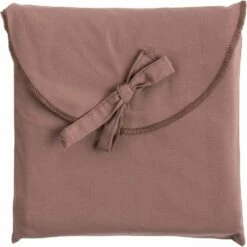 FLORE - Lot De 2 Taies D'oreiller En Percale De Coton - Brun Rhassoul 65x65cm -Doublures De Lit Soldes 2024 LOT 2 TAIES FLORE 27390382 D 1