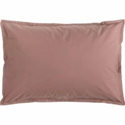 FLORE - Lot De 2 Taies D'oreiller En Percale De Coton - Brun Rhassoul 50x70cm