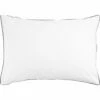 EZIO - Lot De 2 Taies D'oreiller En Percale De Coton Liseré Tressé Gris Calabrun - Blanc 50x70cm -Doublures De Lit Soldes 2024 LOT DE 2 TAIES EZIO 27446485 F 1