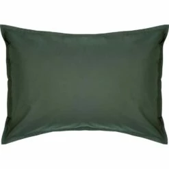 FLORE - Lot De 2 Taies D'oreiller En Percale De Coton - Vert Cèdre 50x70cm -Doublures De Lit Soldes 2024 Lot de 2 taies d oreiller FLORE 26440286 F 1