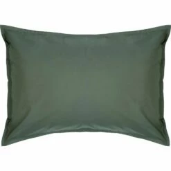 FLORE - Lot De 2 Taies D'oreiller En Percale De Coton - Vert Cèdre 50x70cm -Doublures De Lit Soldes 2024 Lot de 2 taies d oreiller FLORE 26440286 F 2