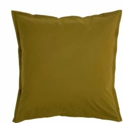 FLORE - Lot De 2 Taies D'oreiller En Percale De Coton - Jaune Alep 65x65cm