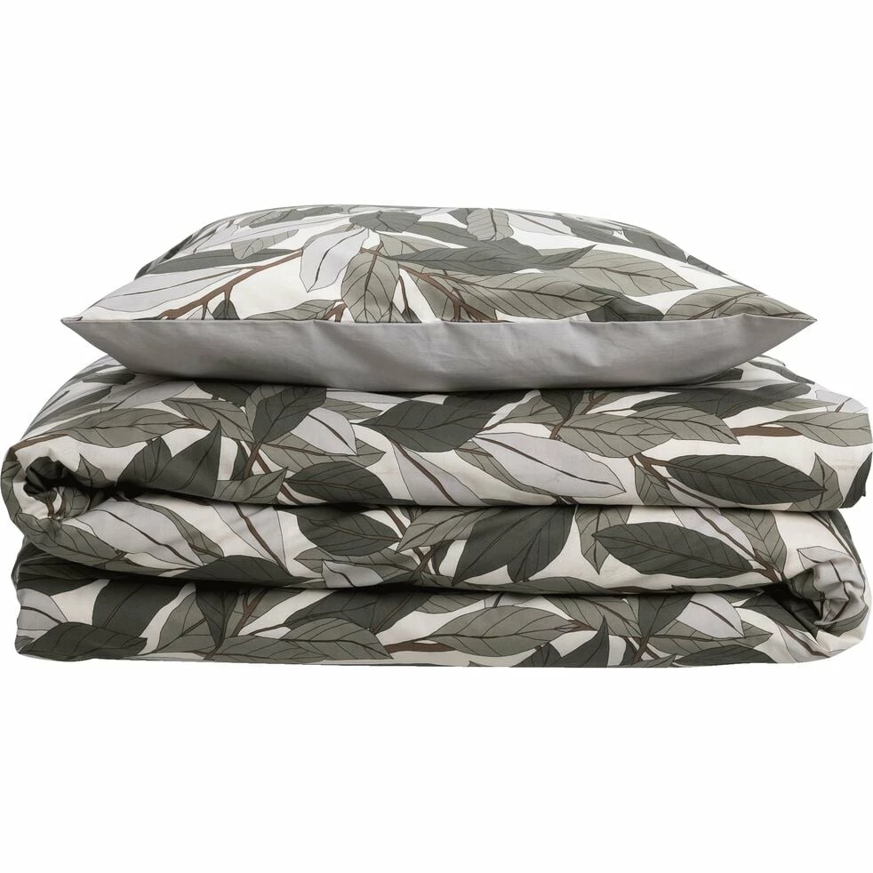 SARA - Lot De 2 Taies D'oreiller En Coton - Motifs Laurier 50x70cm 5 SARA - Lot De 2 Taies D'oreiller En Coton - Motifs Laurier 50x70cm – Image 3