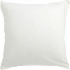 SATINE - Lot De 2 Taies D'oreillers En Satin Lavé De 65x65cm - Blanc Ventoux