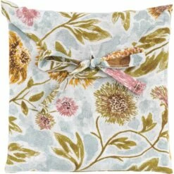 SOULEOU - Lot De 2 Taies D'oreiller En Coton Lavé à Motif Floral - Bleu 65x65cm -Doublures De Lit Soldes 2024 Lot de 2 taies d oreiller SOULEOU 27462065 D 1