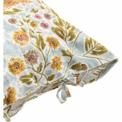 SOULEOU - Lot De 2 Taies D'oreiller En Coton Lavé à Motif Floral - Bleu 65x65cm -Doublures De Lit Soldes 2024 Lot de 2 taies d oreiller SOULEOU 27462065 Z 2