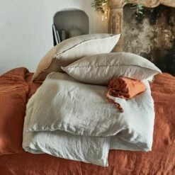 VENCE - Lot De 2 Taies D'oreiller En Lin Lavé - Beige 65x65cm 15 VENCE - Lot De 2 Taies D'oreiller En Lin Lavé - Beige 65x65cm -Doublures De Lit Soldes 2024 Lot de 2 taies d oreiller VENCE 27362853 A 1