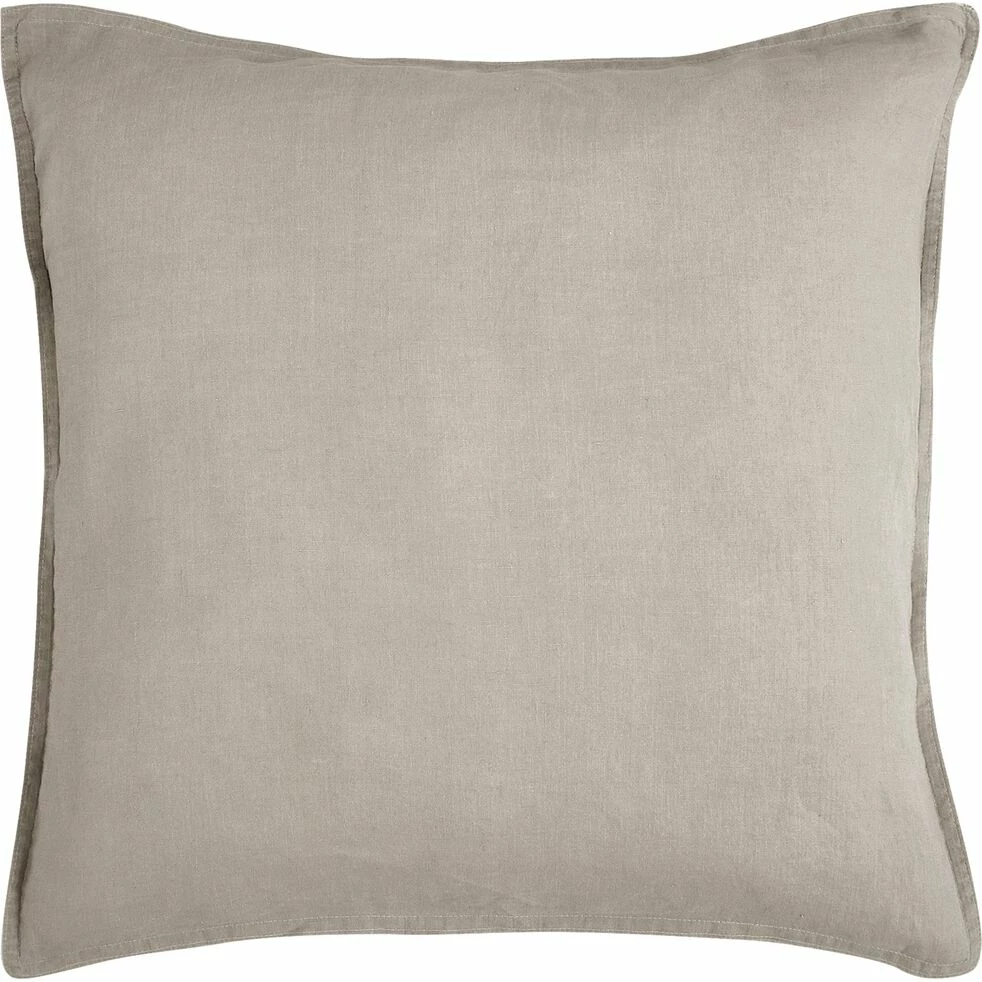 VENCE - Linge De Lit Uni En Lin Lavé - Beige 4 VENCE - Linge De Lit Uni En Lin Lavé - Beige – Image 2