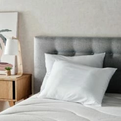 GREEN - Lot De 2 Oreillers Moelleux Antiacarien Et Antibactérien - Blanc 50x70cm -Doublures De Lit Soldes 2024 OREILLER GREEN 27327937 A 1