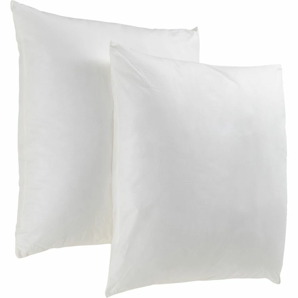 KALEA - Lot De 2 Oreillers Moelleux En Coton Bio - Blanc 65x65cm 4 KALEA - Lot De 2 Oreillers Moelleux En Coton Bio - Blanc 65x65cm â Image 2