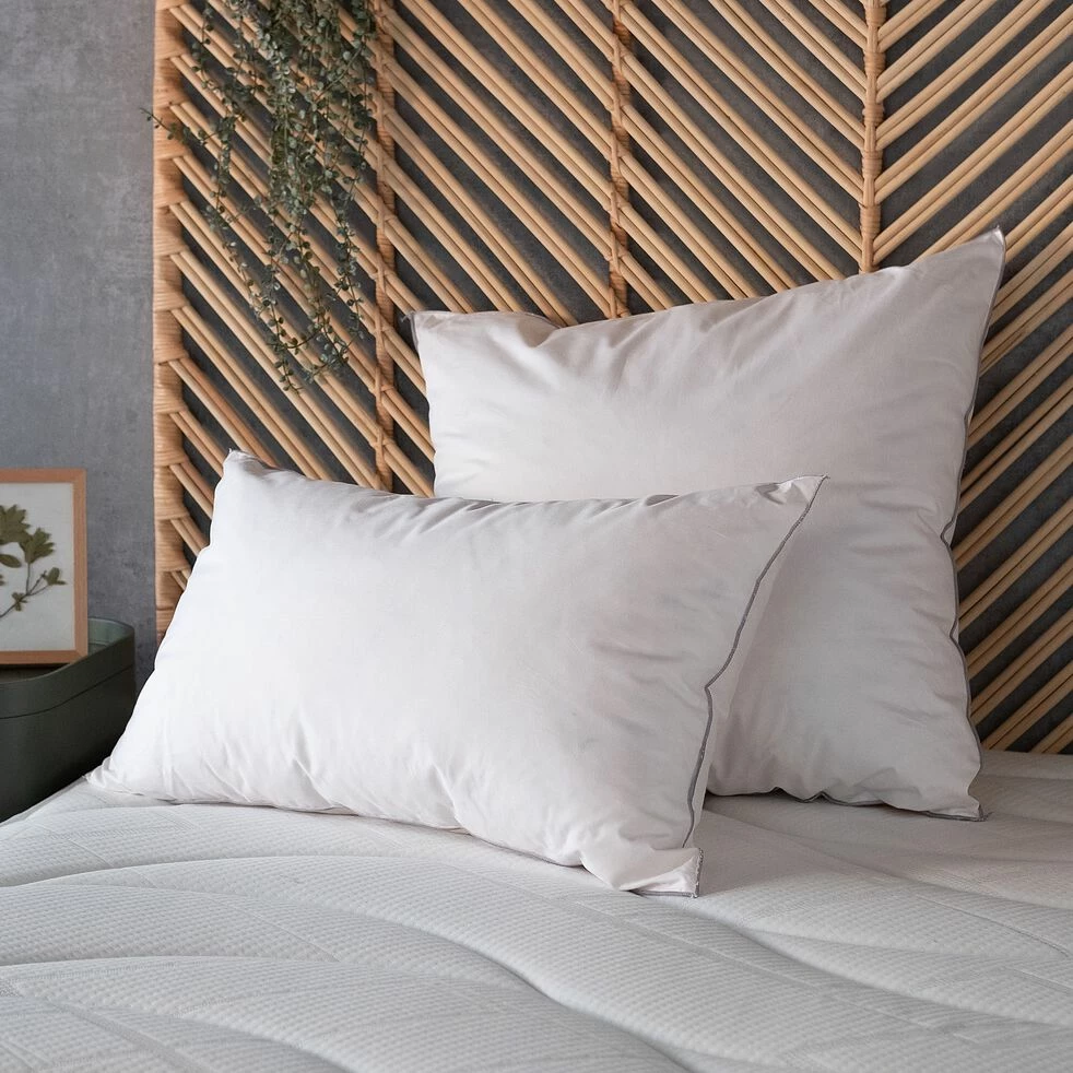 SCARLETTE - Oreiller Moelleux En Plumettes De Canard - Blanc 65x65cm 5 SCARLETTE - Oreiller Moelleux En Plumettes De Canard - Blanc 65x65cm – Image 3