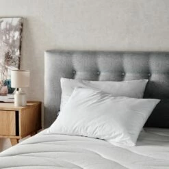 SOAN - Lot De 2 Oreillers Fermes En Percale De Coton Thermorégulant - Blanc 50x70cm -Doublures De Lit Soldes 2024 OREILLER SOAN 27328026 A 1