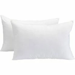 SOAN - Lot De 2 Oreillers Fermes En Percale De Coton Thermorégulant - Blanc 50x70cm