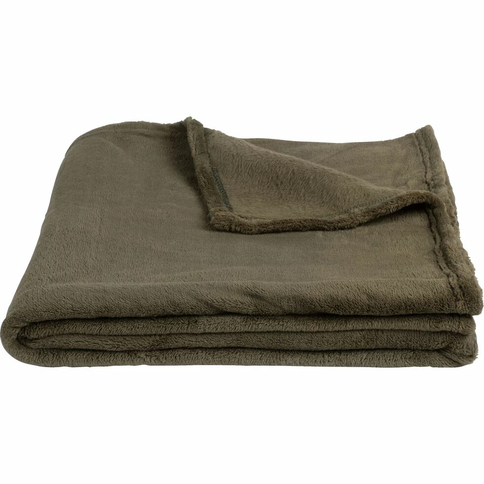 ROBIN - Couvre Lit Effet Polaire - Vert Cèdre 180x220cm 3 ROBIN - Couvre Lit Effet Polaire - Vert Cèdre 180x220cm