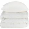 BALETI - Housse De Couette 260x240cm Et 2 Taies D'oreiller 63x63cm En Double Gaze De Coton - Blanc -Doublures De Lit Soldes 2024 Parure BALETI 27662120 F 1