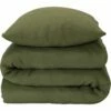 BALETI - Housse De Couette 260x240cm Et 2 Taies D'oreiller 63x63cm En Double Gaze De Coton - Vert Sauge -Doublures De Lit Soldes 2024 Parure BALETI 27662229 F 1
