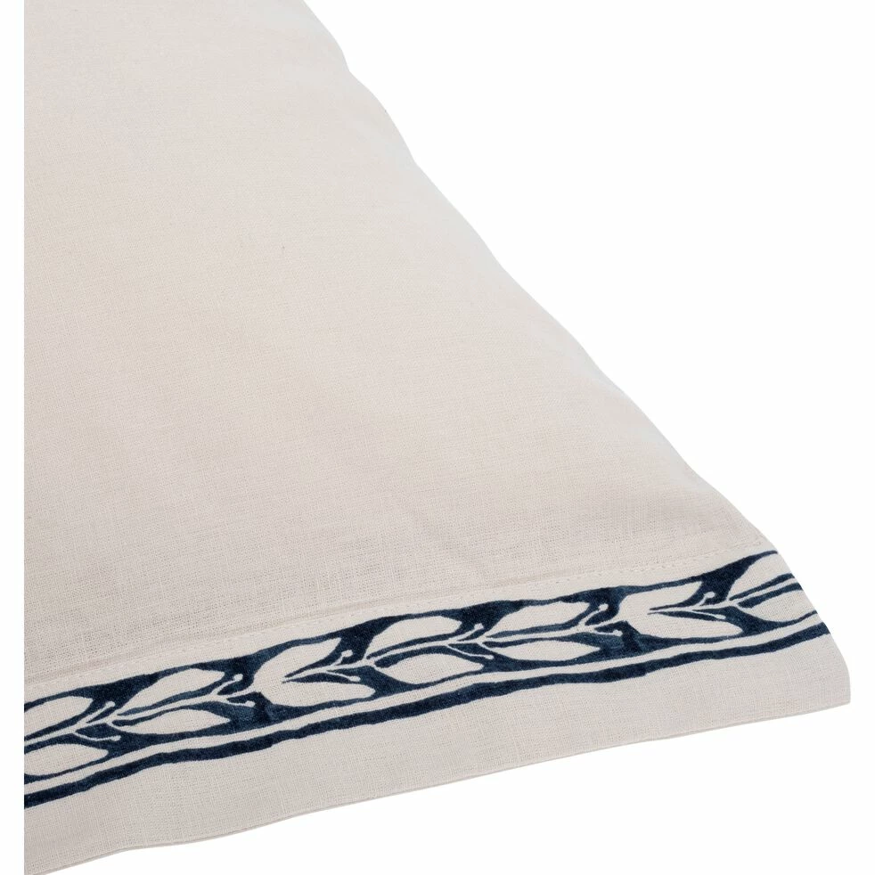 KISSOS - Housse De Couette Et 2 Taies D'oreiller En Coton Finition Frise - Beige 240x220cm 5 KISSOS - Housse De Couette Et 2 Taies D'oreiller En Coton Finition Frise - Beige 240x220cm – Image 3