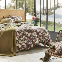 MAZZO - Housse De Couette 240x220cm Et 2 Taies D'oreiller 63x63cm En Lin Et Coton Motif Floral - Rose 12 MAZZO - Housse De Couette 240x220cm Et 2 Taies D'oreiller 63x63cm En Lin Et Coton Motif Floral - Rose -Doublures De Lit Soldes 2024 Parure MAZZO 27519882 A 1
