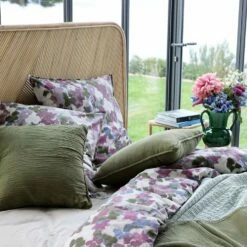 MAZZO - Housse De Couette 240x220cm Et 2 Taies D'oreiller 63x63cm En Lin Et Coton Motif Floral - Rose 13 MAZZO - Housse De Couette 240x220cm Et 2 Taies D'oreiller 63x63cm En Lin Et Coton Motif Floral - Rose -Doublures De Lit Soldes 2024 Parure MAZZO 27519882 A 2