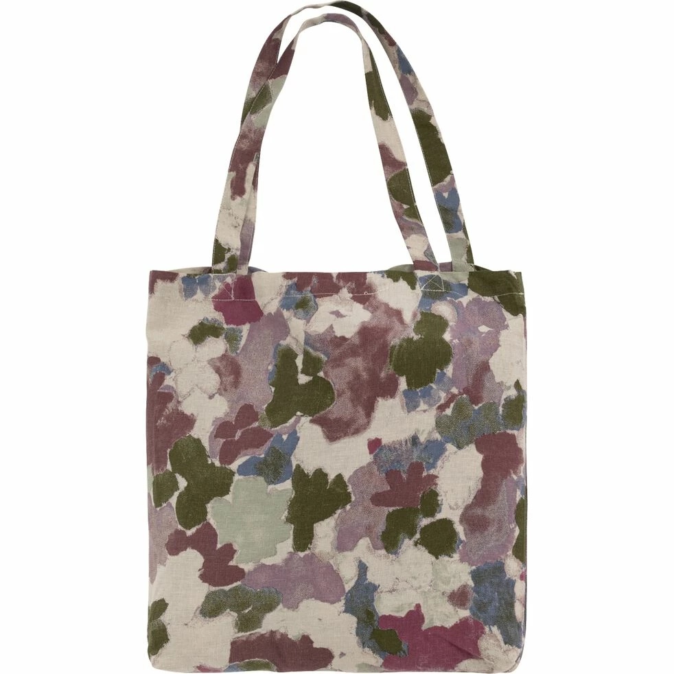 MAZZO - Housse De Couette 240x220cm Et 2 Taies D'oreiller 63x63cm En Lin Et Coton Motif Floral - Rose 6 MAZZO - Housse De Couette 240x220cm Et 2 Taies D'oreiller 63x63cm En Lin Et Coton Motif Floral - Rose – Image 4