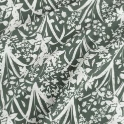 NARCI - Housse De Couette 260x240cm Et 2 Taies D'oreiller 63x63cm En Coton Motif Floral - Vert Et Blanc -Doublures De Lit Soldes 2024 Parure NARCI 27483855 Z 1