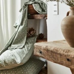 PIASTRE - Housse De Couette 240x220cm Et 2 Taies D'oreiller 63x63cm En Coton Lavé - Vert 13 PIASTRE - Housse De Couette 240x220cm Et 2 Taies D'oreiller 63x63cm En Coton Lavé - Vert -Doublures De Lit Soldes 2024 Parure PIASTRE 27519929 A 1