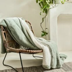 MARIUS - Plaid Imitation Fourrure - Vert Olivier 180x220cm -Doublures De Lit Soldes 2024 Plaid MARIUS 27525708 A 1