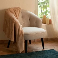 ROBIN - Couvre Lit Effet Polaire- Rose Argile 230x250cm -Doublures De Lit Soldes 2024 Plaid ROBIN 26465692 A 1