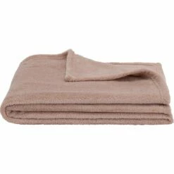 ROBIN - Couvre Lit Effet Polaire- Rose Rosa 180x220cm