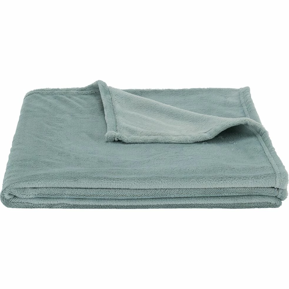 ROBIN - Couvre Lit Doux - Bleu Calaluna 180x220cm 3 ROBIN - Couvre Lit Doux - Bleu Calaluna 180x220cm