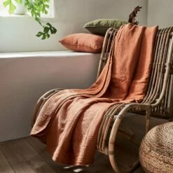 TESSALY - Couvre-lit En Gaze De Coton - Brun Rustrel 180x230cm -Doublures De Lit Soldes 2024 Plaid TESSALY 27406946 A 1