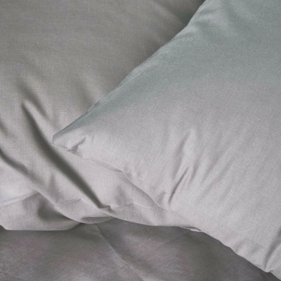 CALANQUES - Lot De 2 Taies D'oreiller En Coton - Gris Restanque 65x65cm 6 CALANQUES - Lot De 2 Taies D'oreiller En Coton - Gris Restanque 65x65cm – Image 4