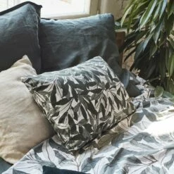 VENCE - Lot De 2 Taies D'oreiller En Lin Lavé - Vert Cèdre 50x70cm -Doublures De Lit Soldes 2024 TAIES OREILLER VENCE 27362679 A 1