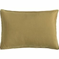 VENCE - Lot De 2 Taies D'oreiller En Lin Lavé - Jaune Alep 50x70cm