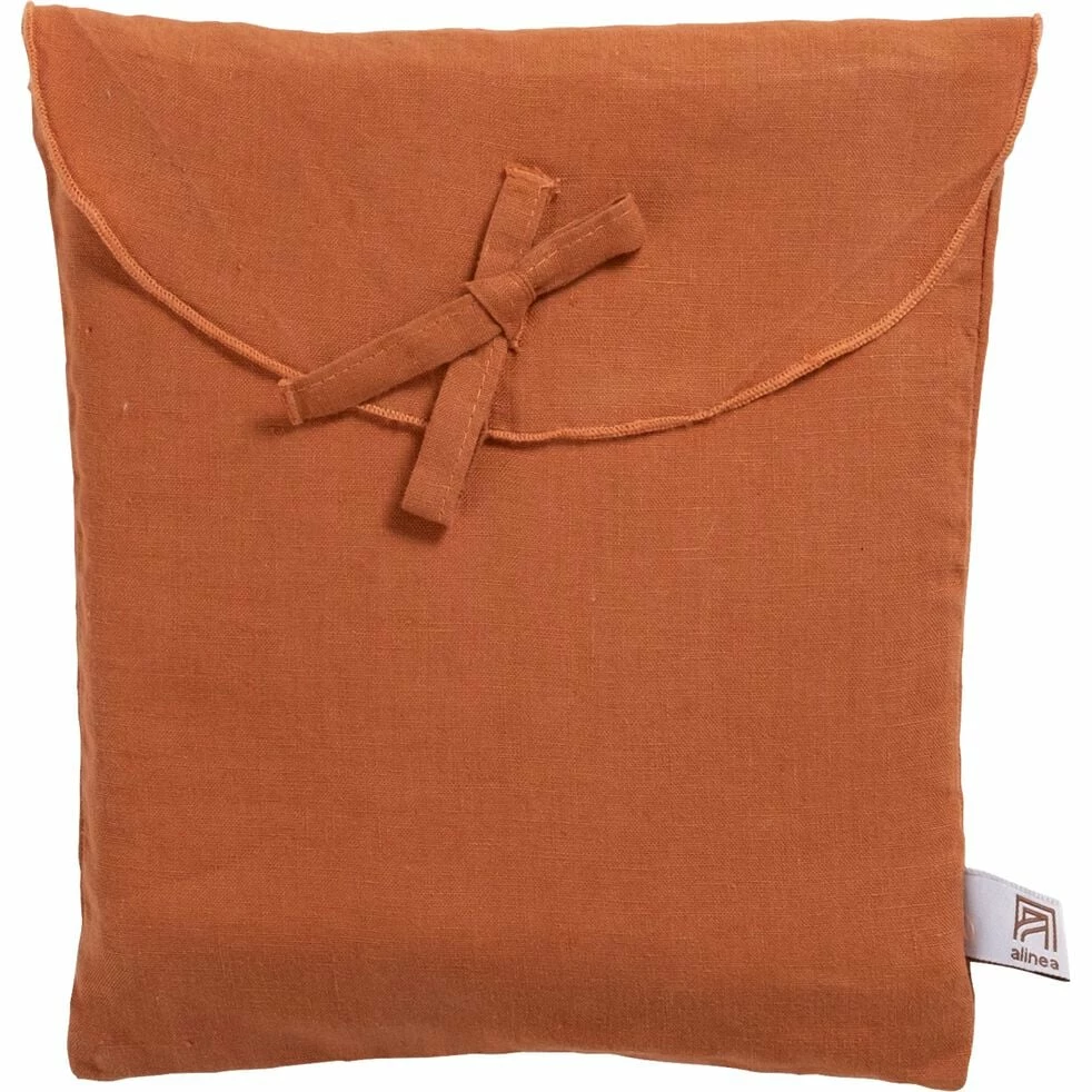 VENCE - Lot De 2 Taies D'oreiller En Lin Lavé - Marron Rustrel 65x65cm 4 VENCE - Lot De 2 Taies D'oreiller En Lin Lavé - Marron Rustrel 65x65cm – Image 2