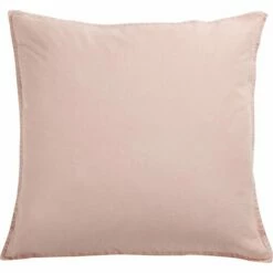 VENCE - Lot De 2 Taies D'oreiller En Lin Lavé - Rose Rosa 65x65cm