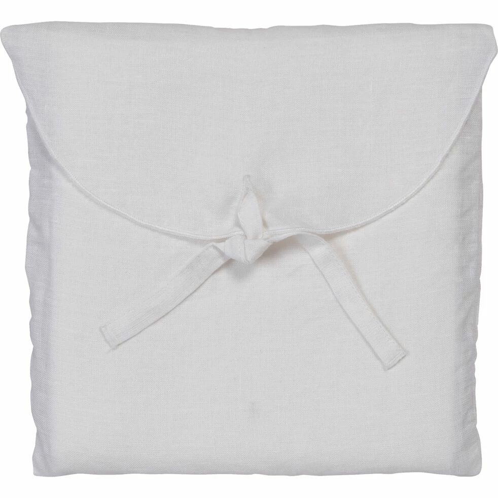 VENCE - Lot De 2 Taies D'oreiller En Lin Lavé - Blanc Capelan 65x65cm 4 VENCE - Lot De 2 Taies D'oreiller En Lin Lavé - Blanc Capelan 65x65cm – Image 2