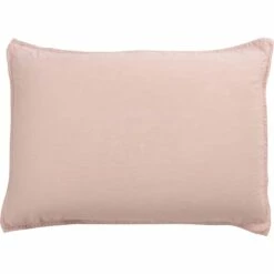 VENCE - Lot De 2 Taies D'oreiller En Lin Lavé - Rose Rosa 50x70cm
